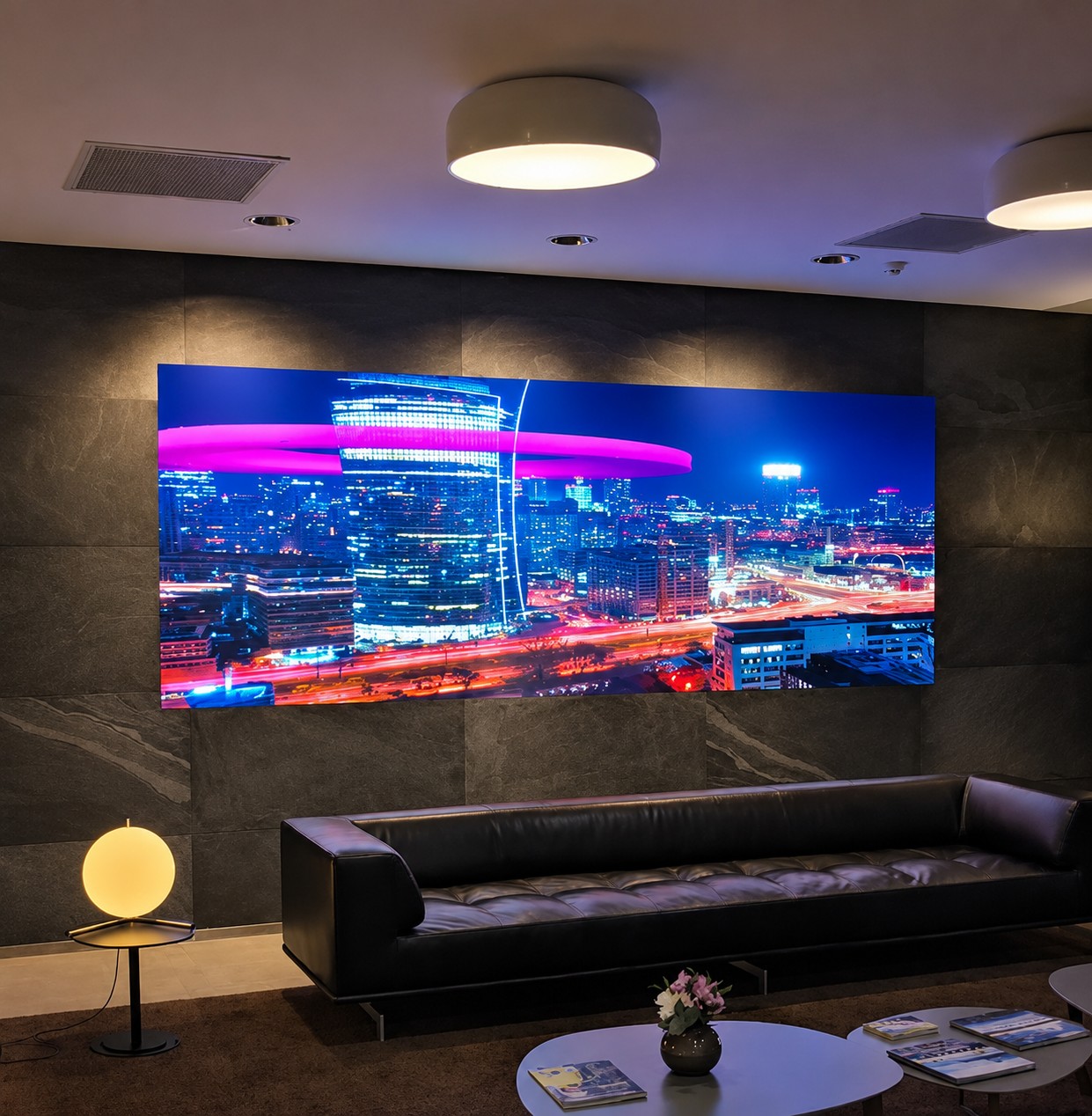 Pantalla LED de interior en salón